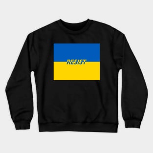 Ukraine Flag, Resist, Russian Invasion Crewneck Sweatshirt